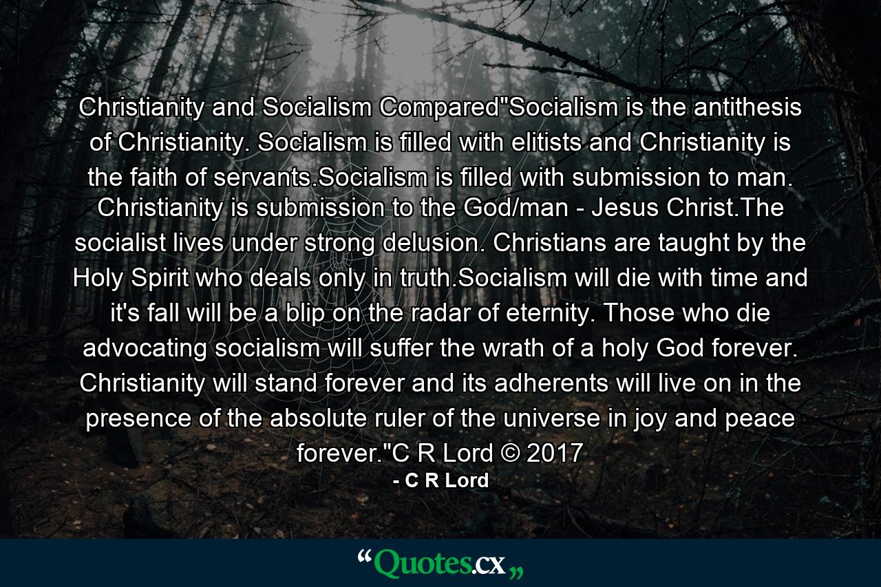 Christianity and Socialism Compared