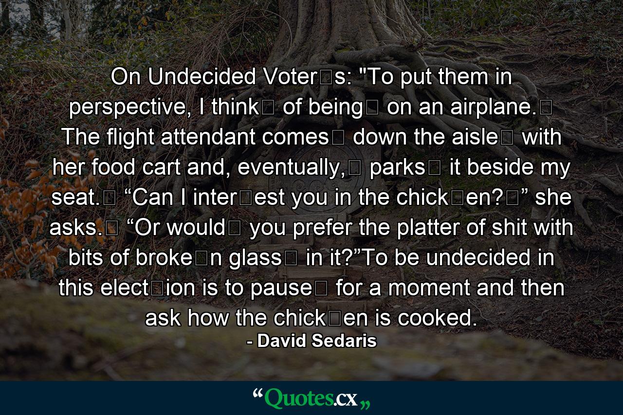 On Undecided Voter​s: 