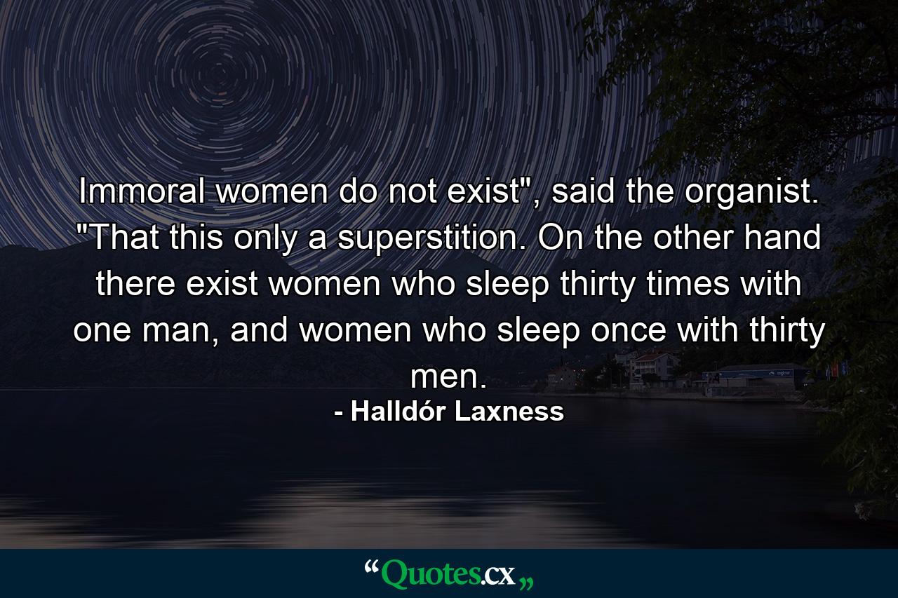 Immoral women do not exist