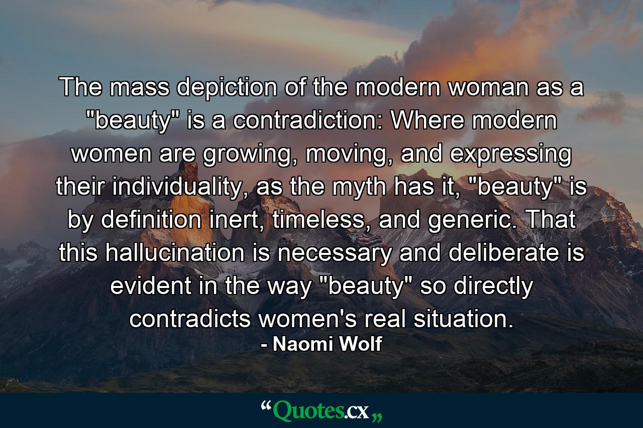 The mass depiction of the modern woman as a 