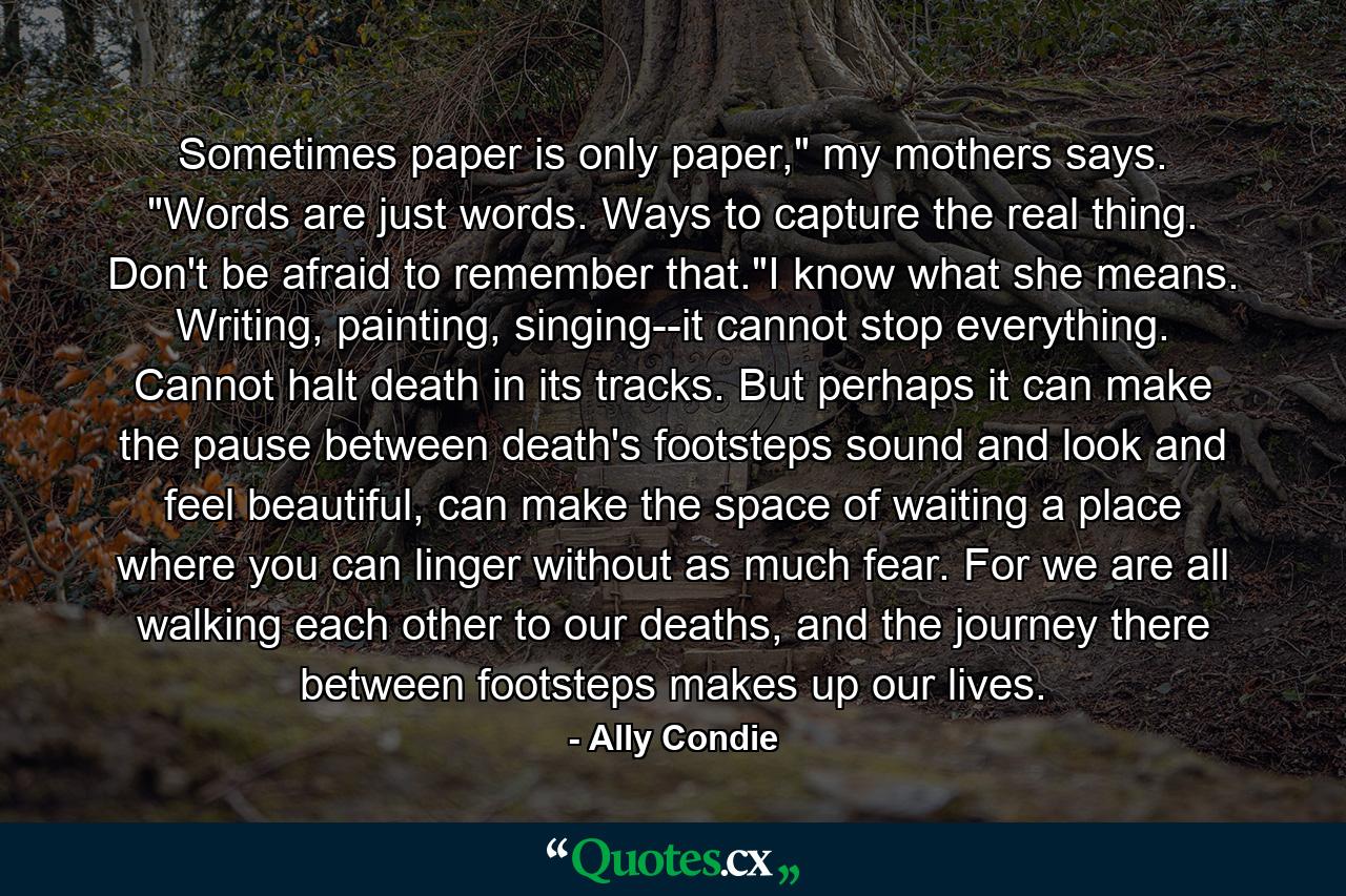 Sometimes paper is only paper,