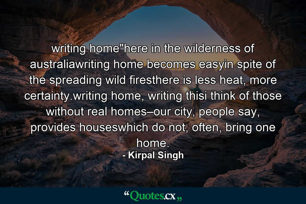 writing home