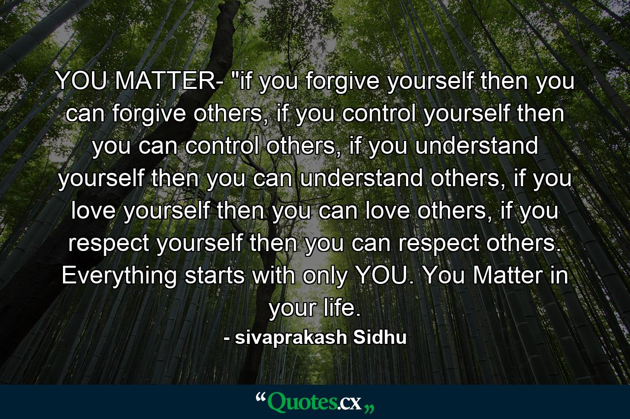 YOU MATTER- 