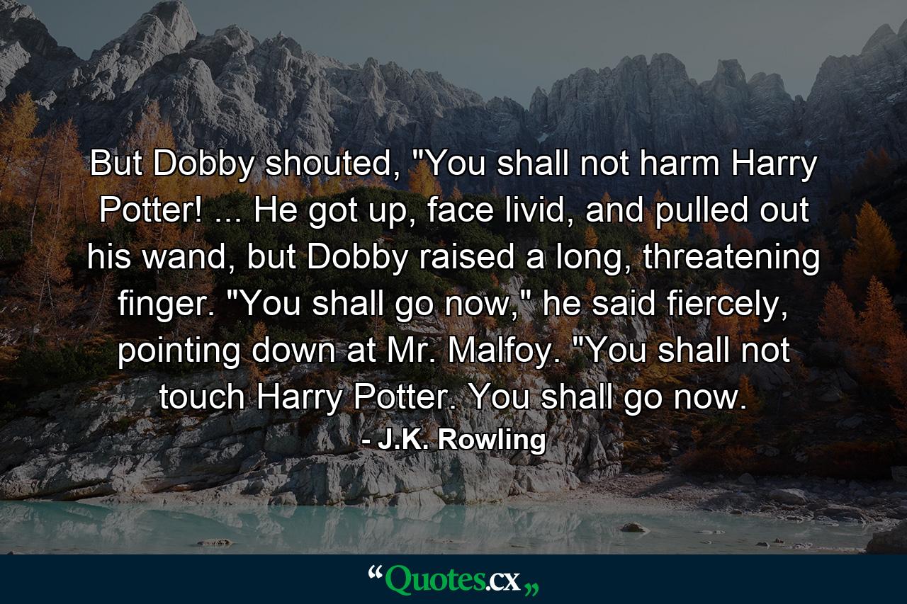 But Dobby shouted, 