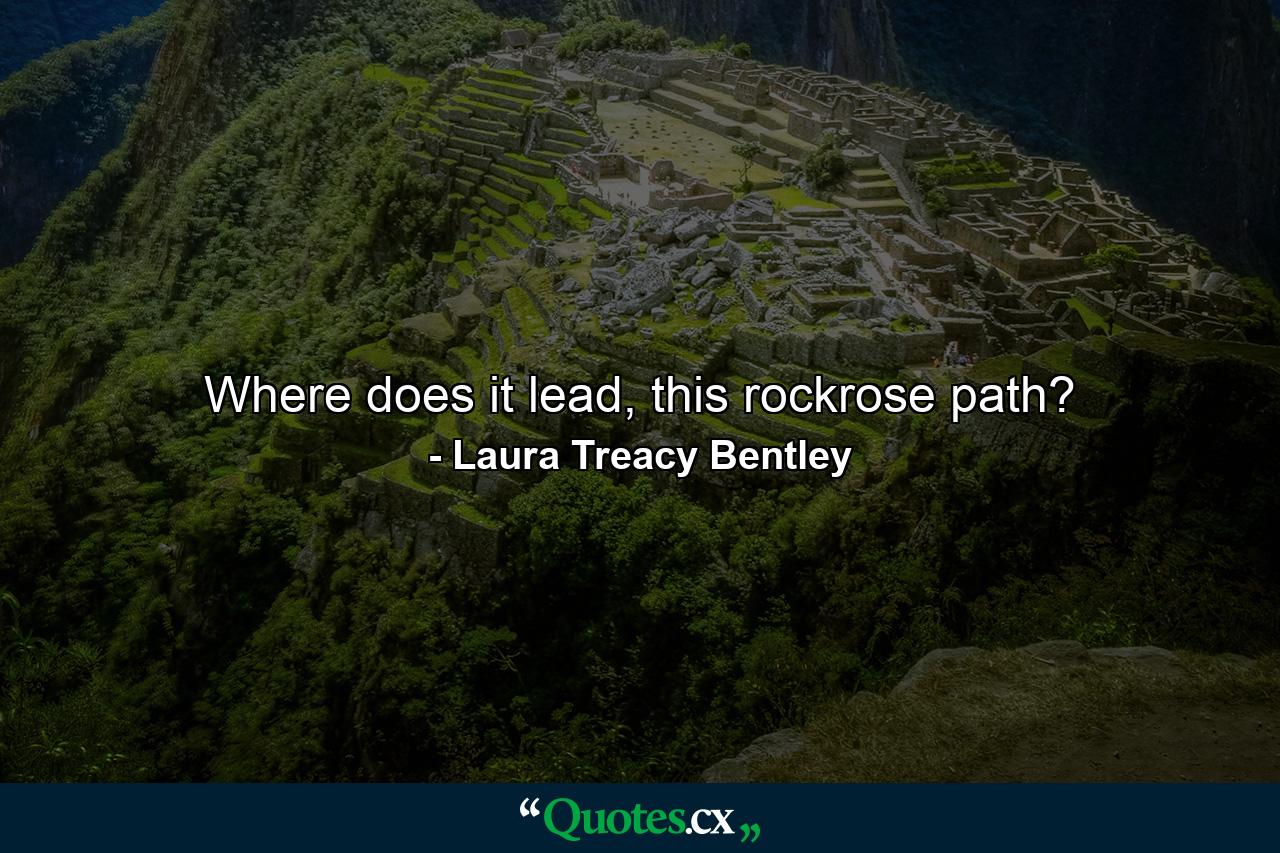 Where does it lead, this rockrose path? - Quote by Laura Treacy Bentley