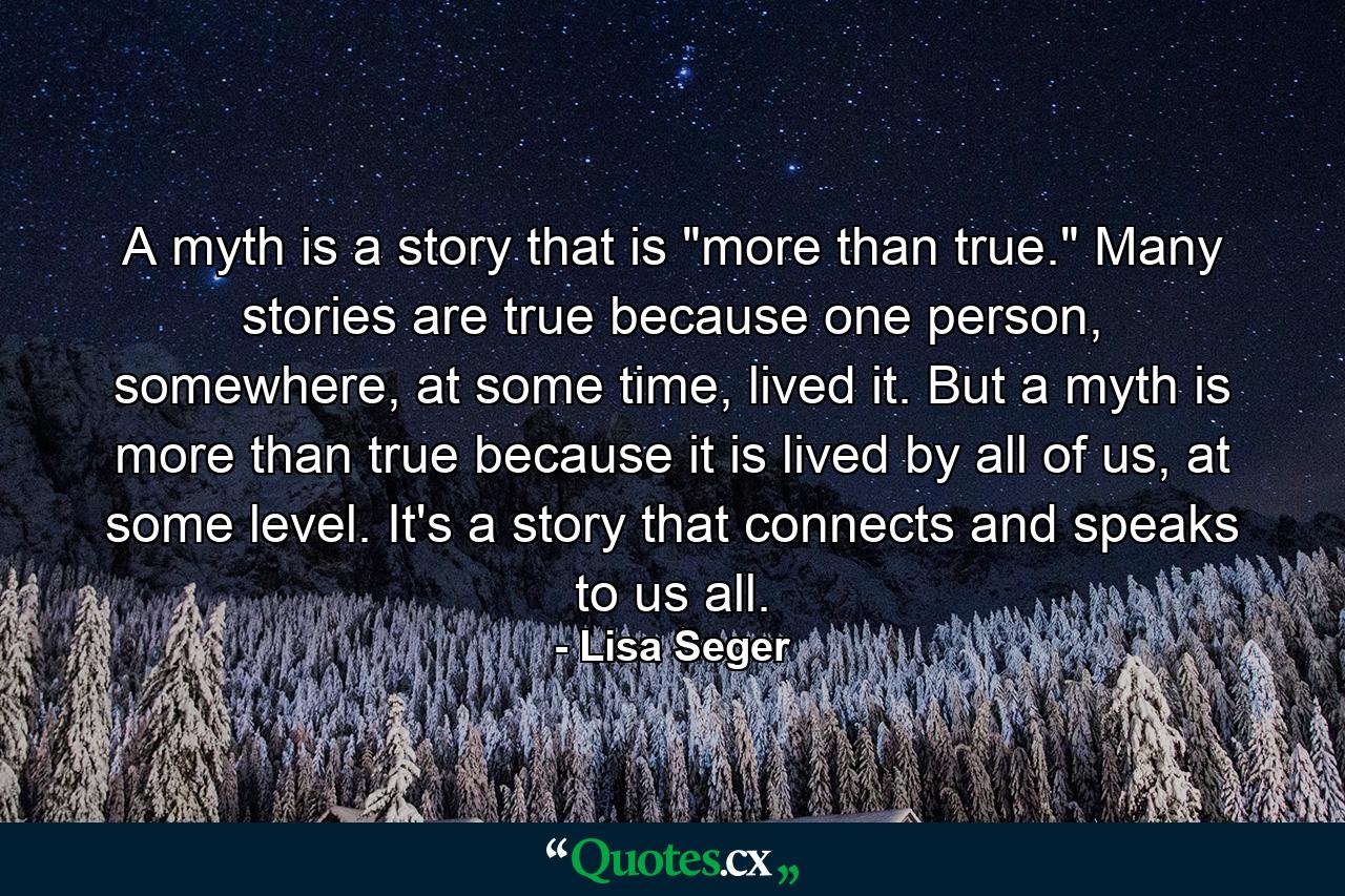 A myth is a story that is 