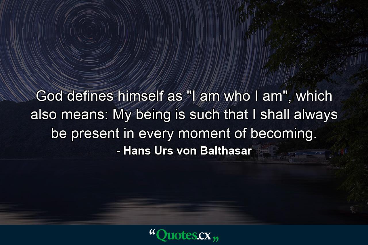 God defines himself as 