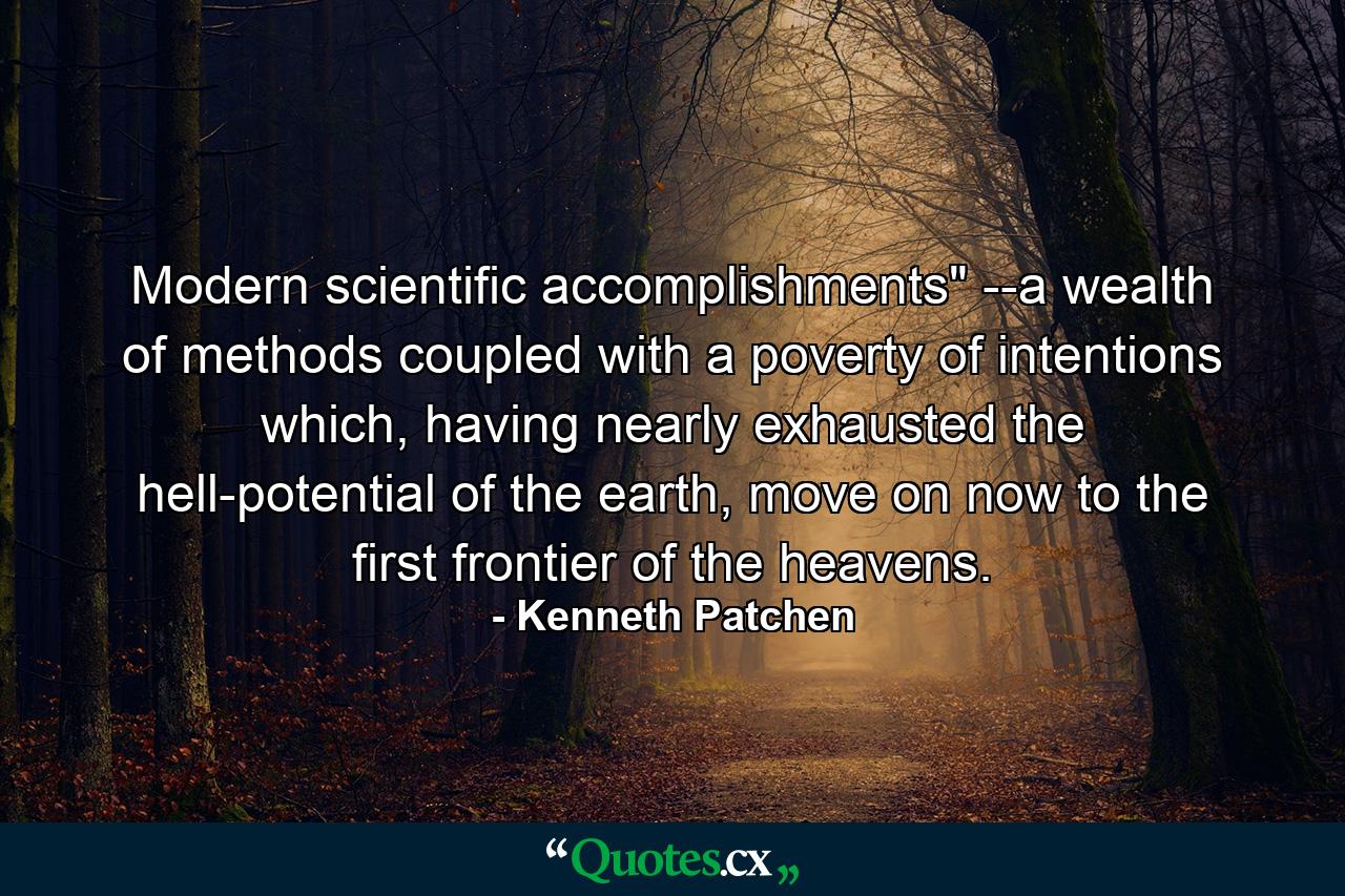 Modern scientific accomplishments