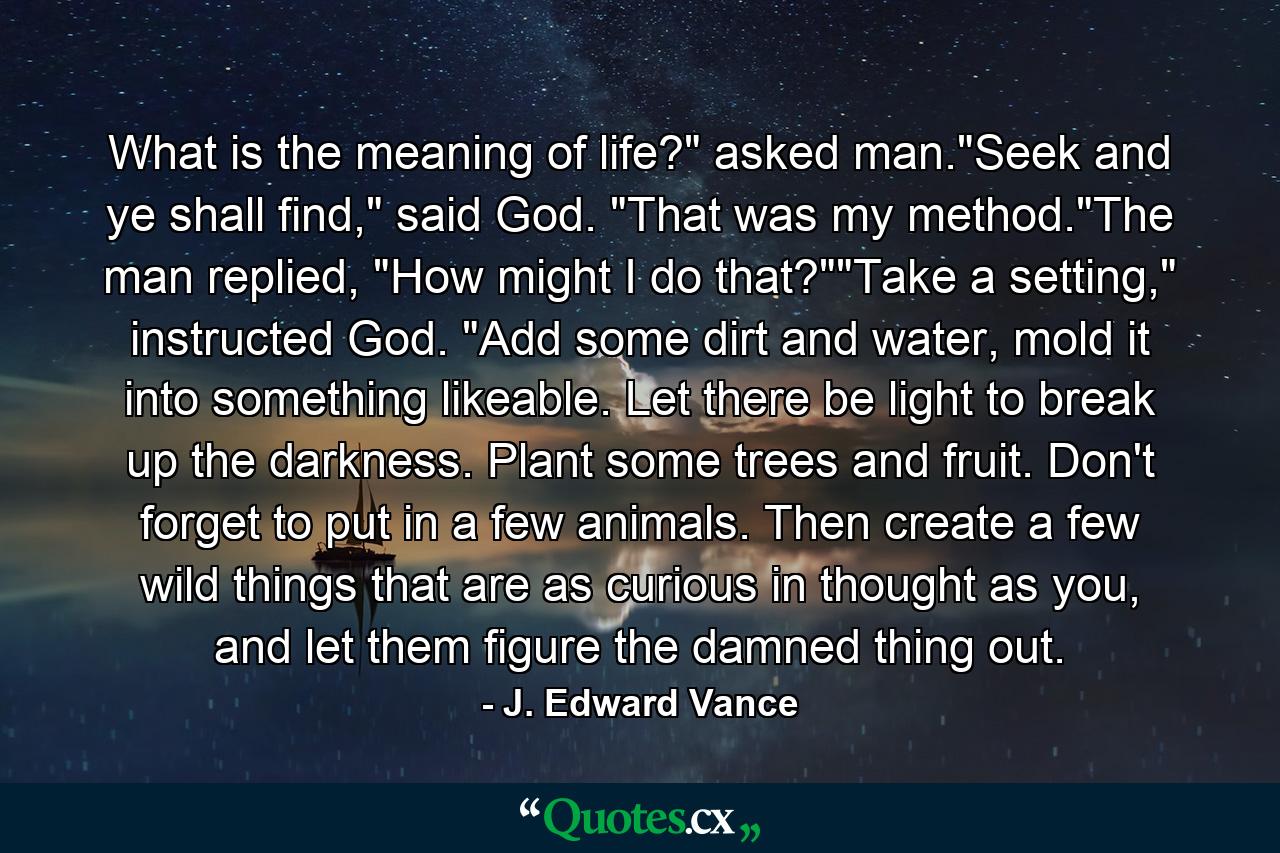 What is the meaning of life?