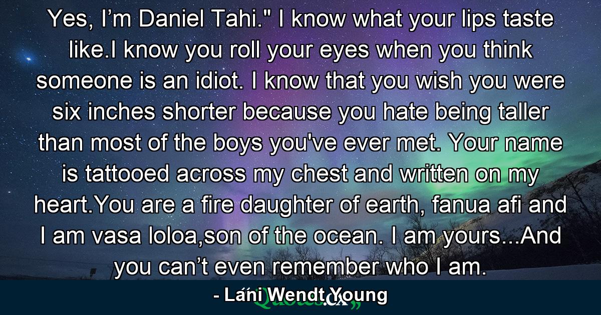 Yes, I’m Daniel Tahi.