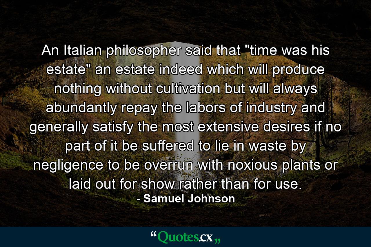 An Italian philosopher said that 