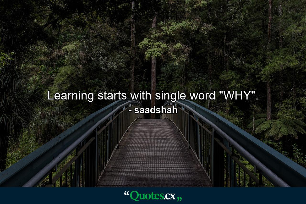 Learning starts with single word 